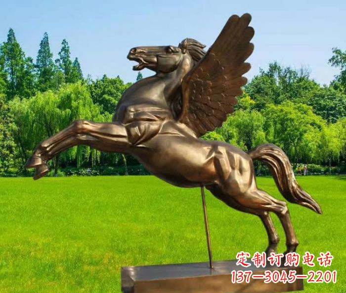 哈尔滨园林飞马铜雕