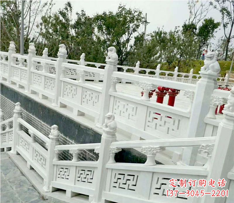 哈尔滨园林汉白玉栏板景观石雕 (2)