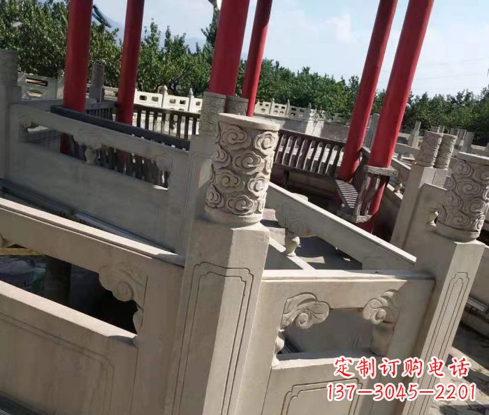 哈尔滨园林景观大理石桥栏板石雕 (3)