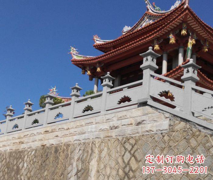哈尔滨园林景观大理石镂空莲花石栏板