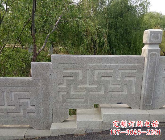 哈尔滨园林景观大理石桥栏板石雕 (7)