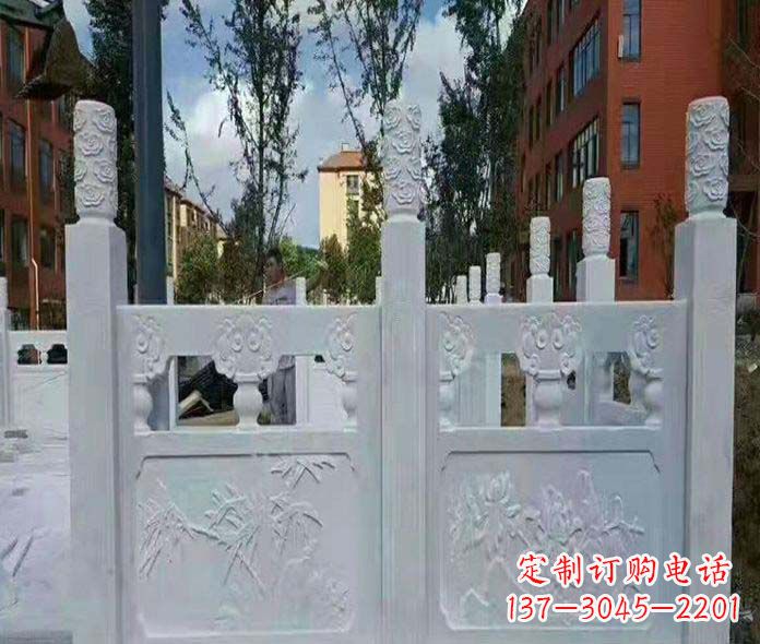 哈尔滨园林景观大理石桥栏板石雕_2