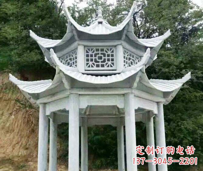 哈尔滨园林景观多层凉亭石雕