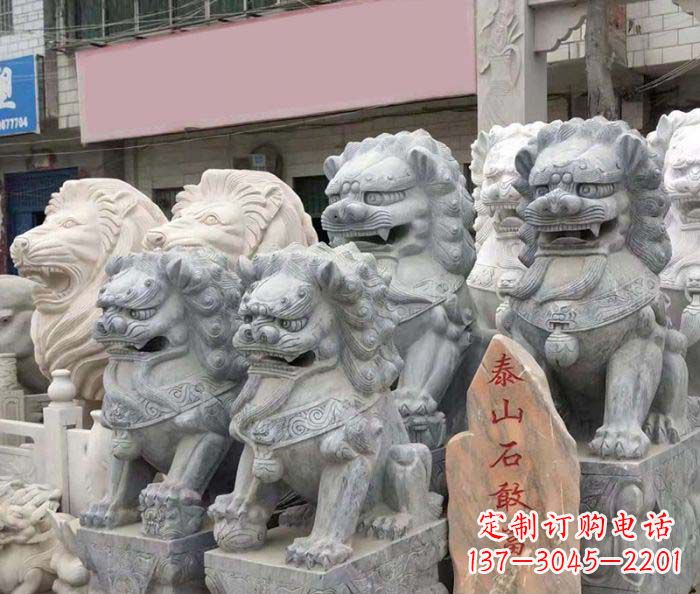 哈尔滨园林景观仿古狮子石雕