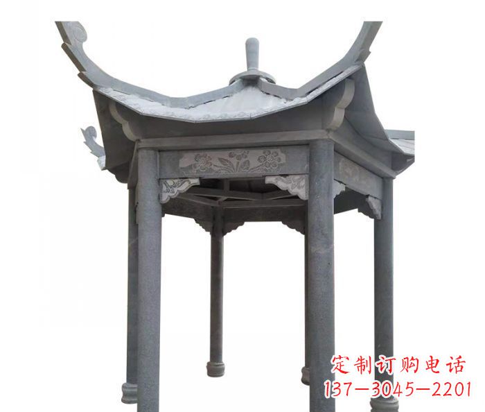 哈尔滨园林景观仿古石雕凉亭 (3)