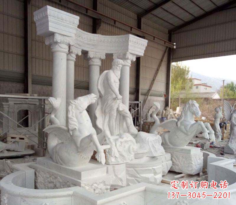 哈尔滨园林欧式喷泉景观石雕