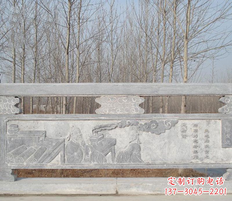 哈尔滨园林石浮雕栏板景观石雕 (3)