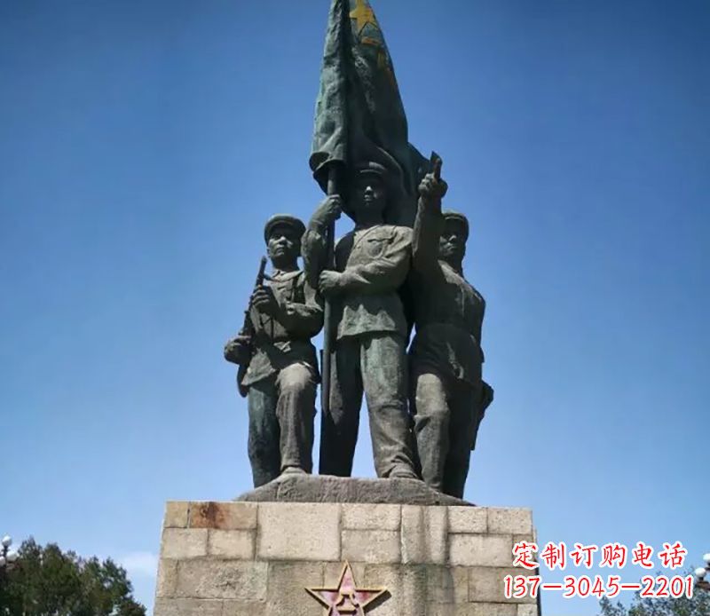 哈尔滨战士革命广场铜雕 