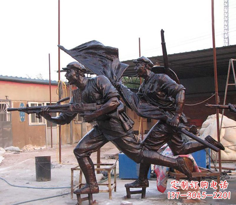 哈尔滨战士人物铜雕