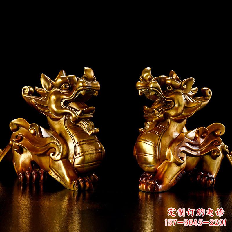 哈尔滨招财黄铜貔貅雕塑摆件