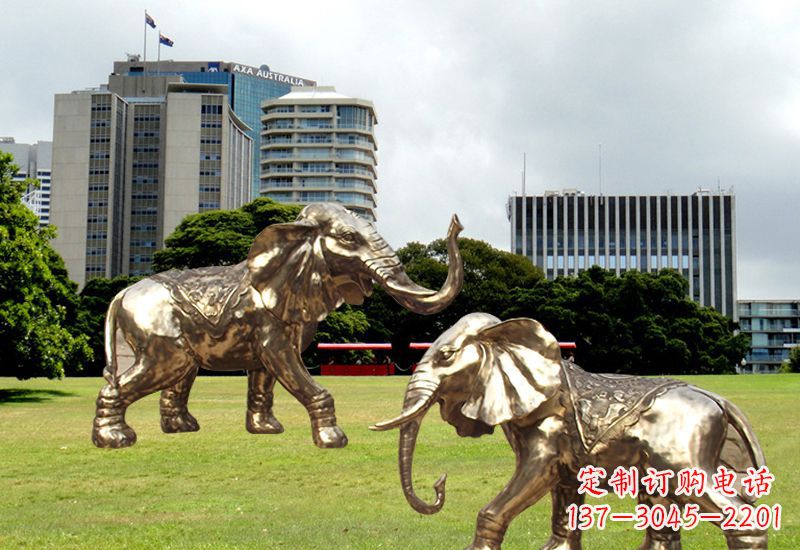 哈尔滨招财镇宅大象铜雕