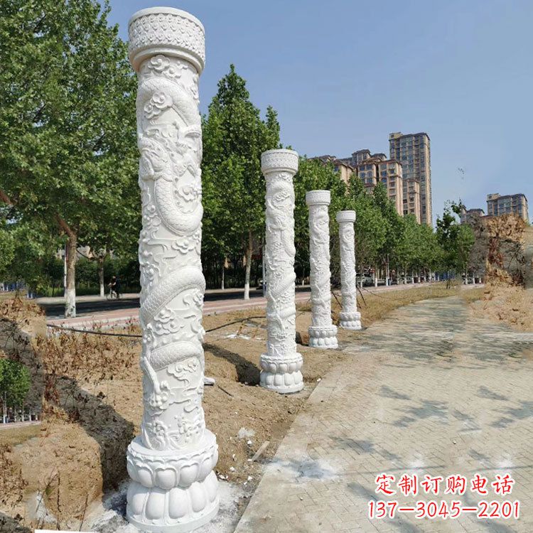 哈尔滨中国龙柱雕刻