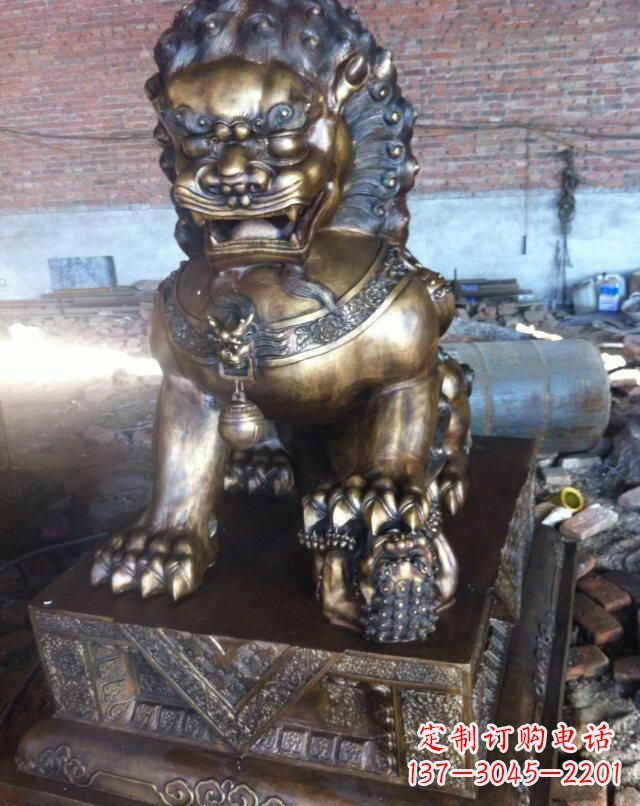 哈尔滨铸铜母子狮子雕塑