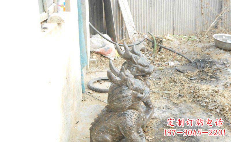 哈尔滨铸铜麒麟古代神兽铜雕