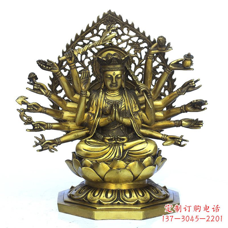 哈尔滨铸铜千手观音雕塑