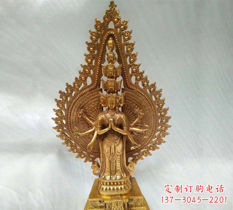 哈尔滨铸铜千手观音寺庙佛像