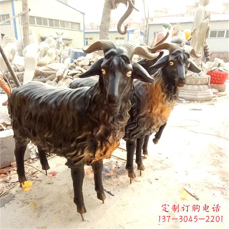 哈尔滨铸铜山羊雕塑