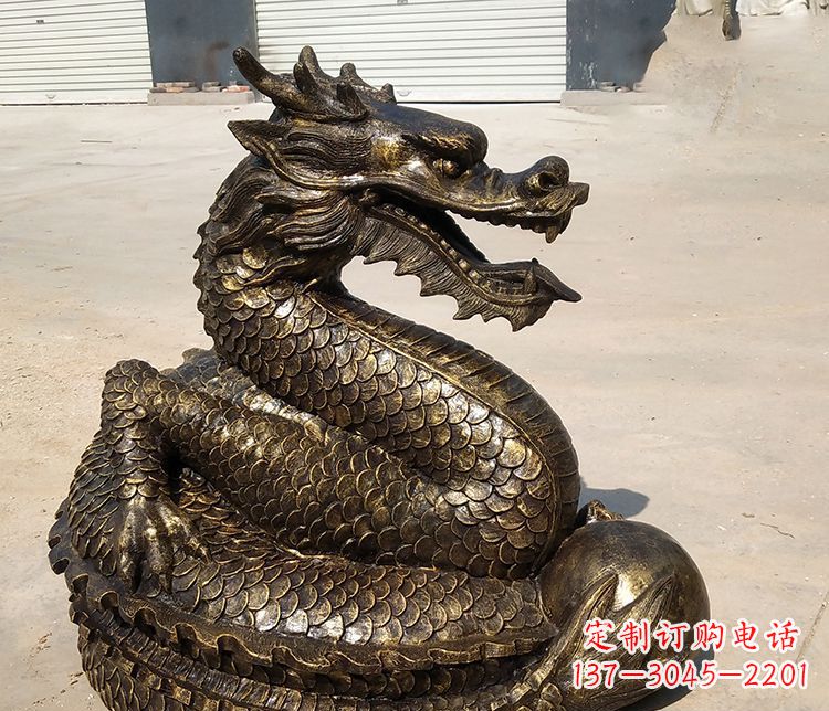 哈尔滨铸铜神龙雕塑