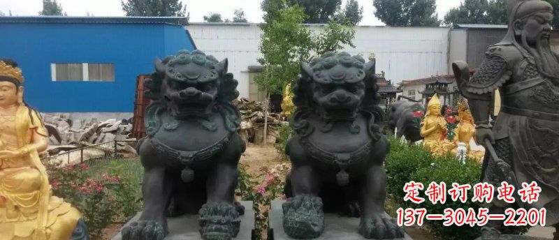 哈尔滨铸铜狮子看门狮子铜雕