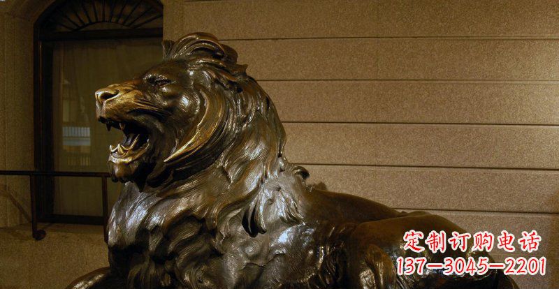 哈尔滨铸铜狮子铜雕 (2)
