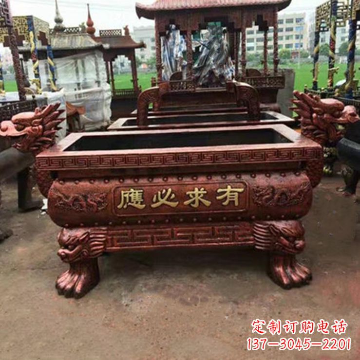 哈尔滨紫铜香炉雕塑