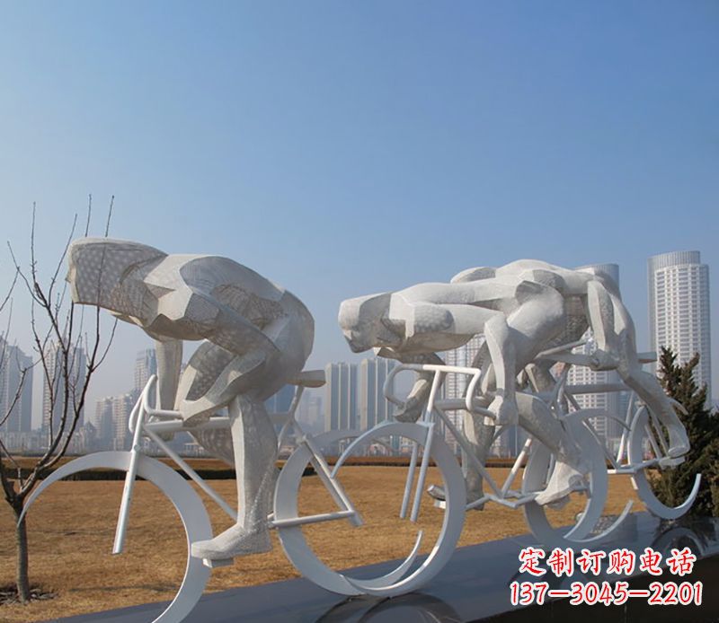 哈尔滨自行车比赛不锈钢雕塑
