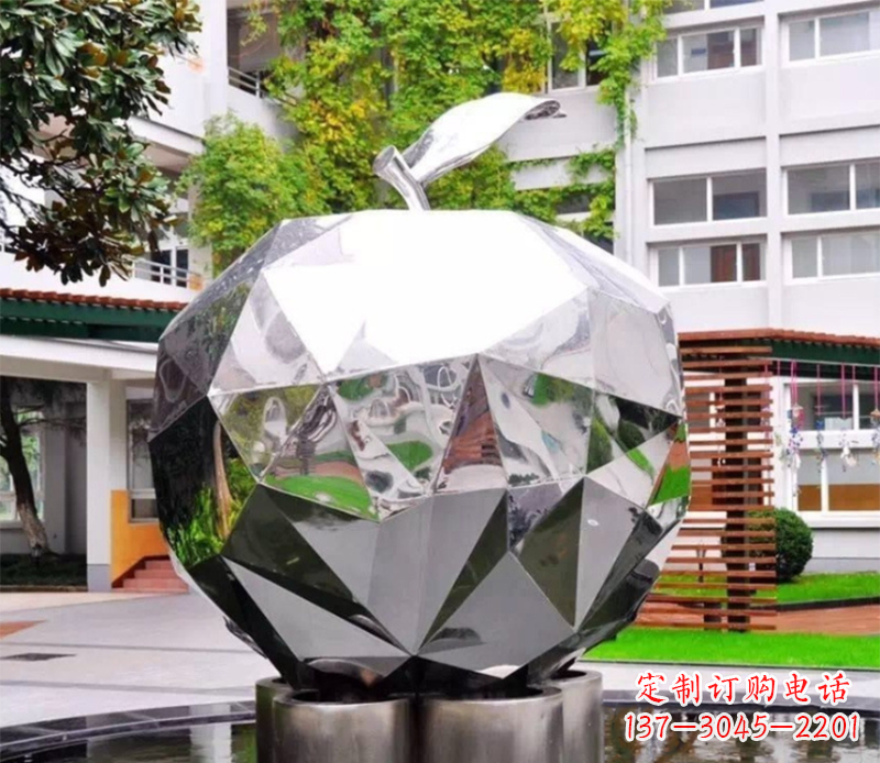 哈尔滨户外不锈钢水果雕塑