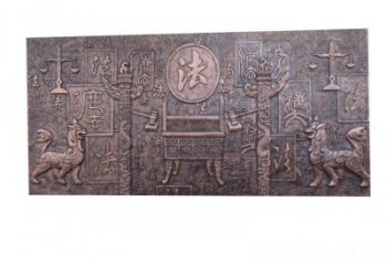 哈尔滨紫铜法字獬豸浮雕